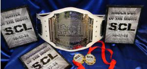 sparta combat league mma awards medallions and plaques and championship belt