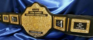 gold fantasy football custom championship heavyweight award belts