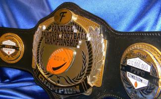 fanduel fantasy draft league custom championship heavy belt award trophy 