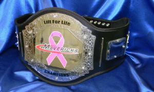 breast cancer ribbon custom championship title belt 