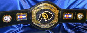custom championship title football belt colorado boulder university belt