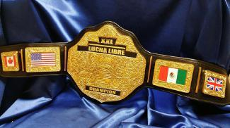 hardcore lucha libre custom heavyweight big gold wrestling title belt