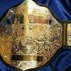 big gold heavyweight championship belt shown blank and in stock. Customize the blank areas as shown in examples. 