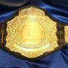 Emperor gold DC version of this beautiful thick and heavy championship belt. Weighs about 5-6lbs and is about 4.5mm thick plates, which you can see from images and you can customize the blank areas of this belt for championship wrestling or boxing and much much more occasions