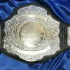 silver version of the emperor thick custom championship title belt
