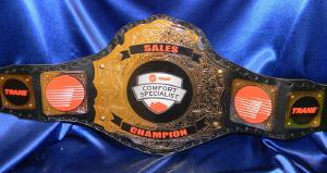 trane custom championship title belt corporate award