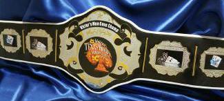 texas holdem poker championship title belt award trophy card game