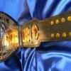 belt tip and embossed leather