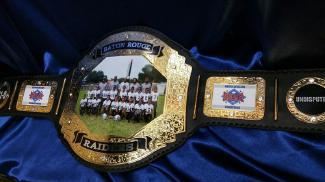 championship football belt baton rogue award trophy 