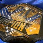 heavyweight custom championship title belt stacked gold and chrome elite wrestling custom belt