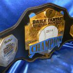 fanduel custom championship premier title belt from proambelts. This fanduel.com fantasy baseball belt was given away in 2014 in Las Vegas with a million dollar check award to the 1st place! how cool is that!