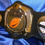 fanduel custom championship fantasy football belts designs and made by ProAmBelts.com and this it this big deal! ! Triple stack plating with chrome/gold and an amazing embossed leather strap. Almost 14lbs of pure awesomeness. Also this belt was given in 2014 Fanduel.com winner with 2 million dollars
