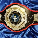 Guinness book of world records championship title belt award ProAmBelts layered heavy metal belt