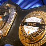 fanduel triple stacked extremely heavy embossed leather and metal belt for $2 million dollar winner in 2014 FANDUEL competition with fantasy football by www.proambelts.com 