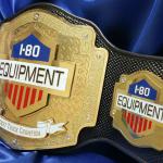 custom championship belt strap with texture for I-80 corporation title award. This heavy duty and stacked layer belt was an amazing build and we built it to have a rugged look!
