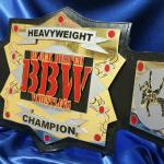 BBW heavyweight championship belt is on the line in TEXAS, Check out this huge belt, with lots of heavy metal stacked on top of each other. We have great craftsmanship on our metal as you can see from this beautiful fully custom premier championship belt by www.proambelts.com 